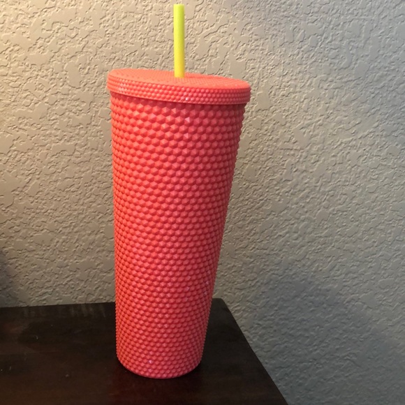 New Starbucks Venti Bling Dragonfruit Studded Cold Cup Tumbler Summer 2022 - Picture 2 of 4